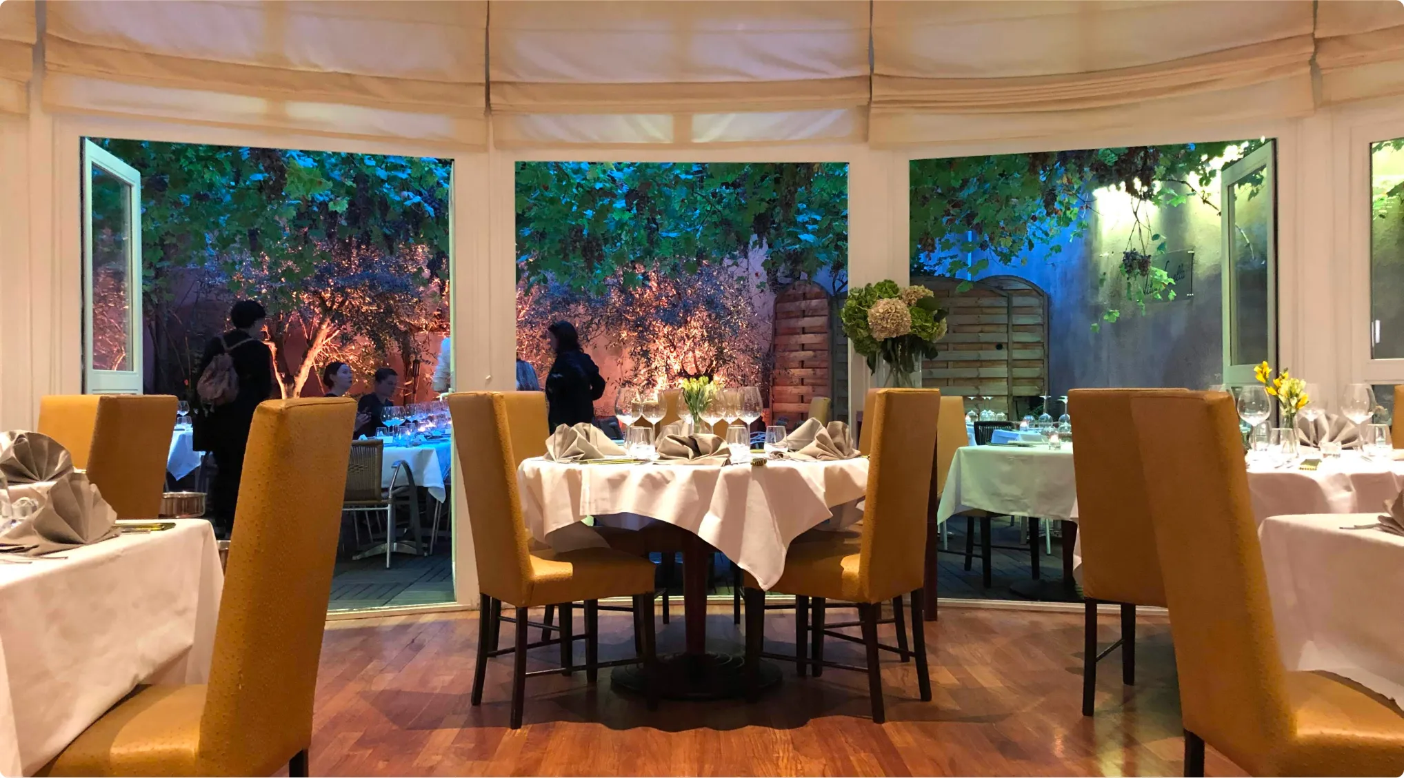 La véranda du restaurant la Villa Casella